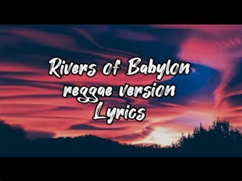 Rivers of Babylon Un himno reggae que fusiona el poderío vocal con ritmos contagiosos y letras de profunda reflexión.